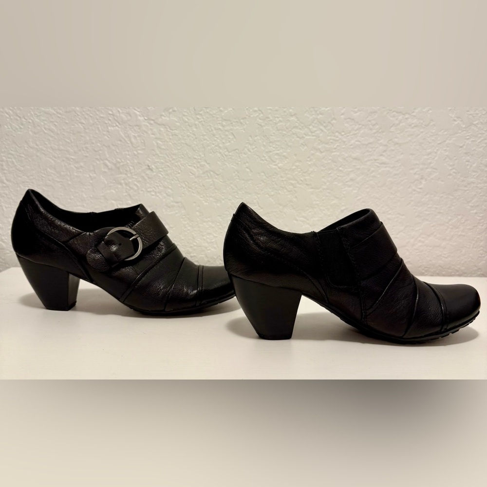 Witchy Black leather Women's Heeled Shoes - Picture 11 of 16